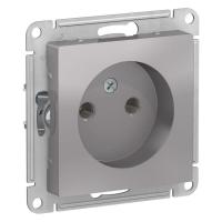 Механизм розетки 1-м СП AtlasDesign 16А IP20 без заземл. алюм. SchE ATN000341