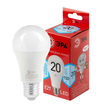 Лампа светодиодная A65-20W-840-E27 R (диод груша 20Вт нейтр. E27) Эра Б0049637