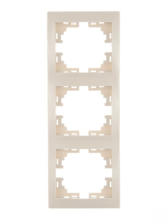 Рамка 3-м Mira вертикал. крем. LEZARD 701-0300-153